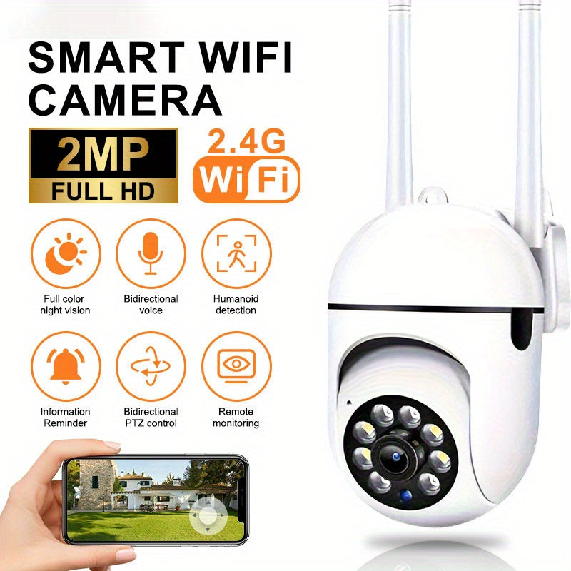 1080P Wireless Security Camera with Pan Tilt Zoom Night Vision Two-Way Audio and Motion Tracking