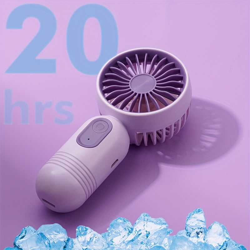 Handheld Fan Portable Mini USB Fan 3-Speed Adjustable Wind 500mAh Battery