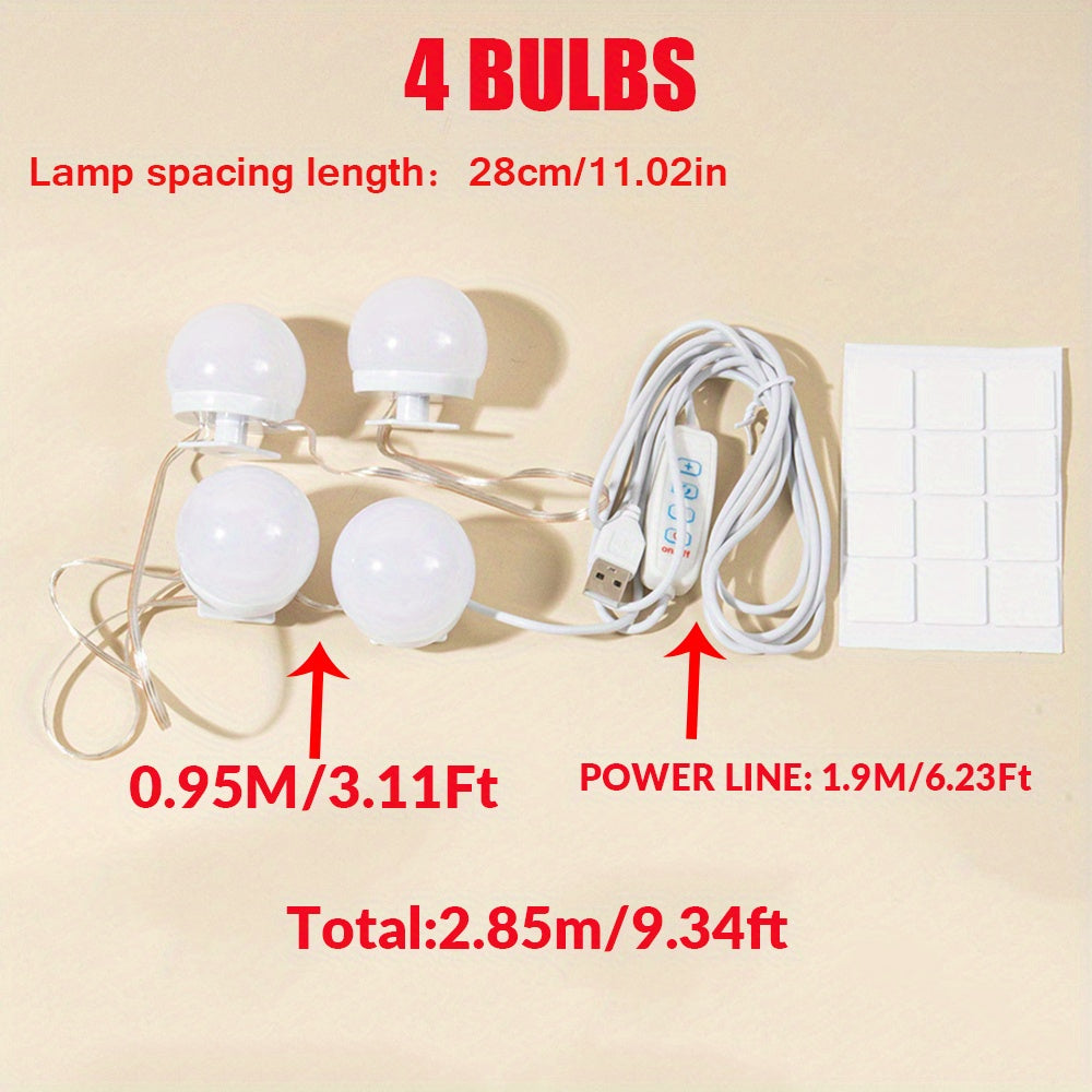 Dimmable LED Vanity Mirror Lights for Makeup and Bathroom Mirrors Plastic Modern Polished Up-Style Sconce