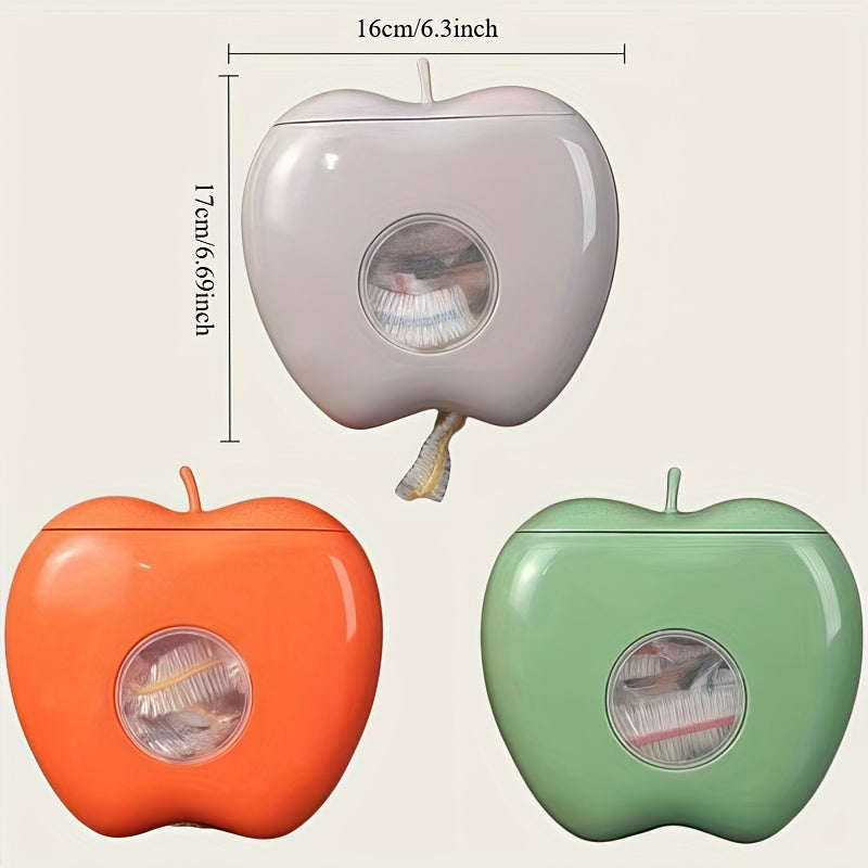 Wall Mount Apple-Shaped Storage Box for Cling Film and Bags Kitchen Organizer
