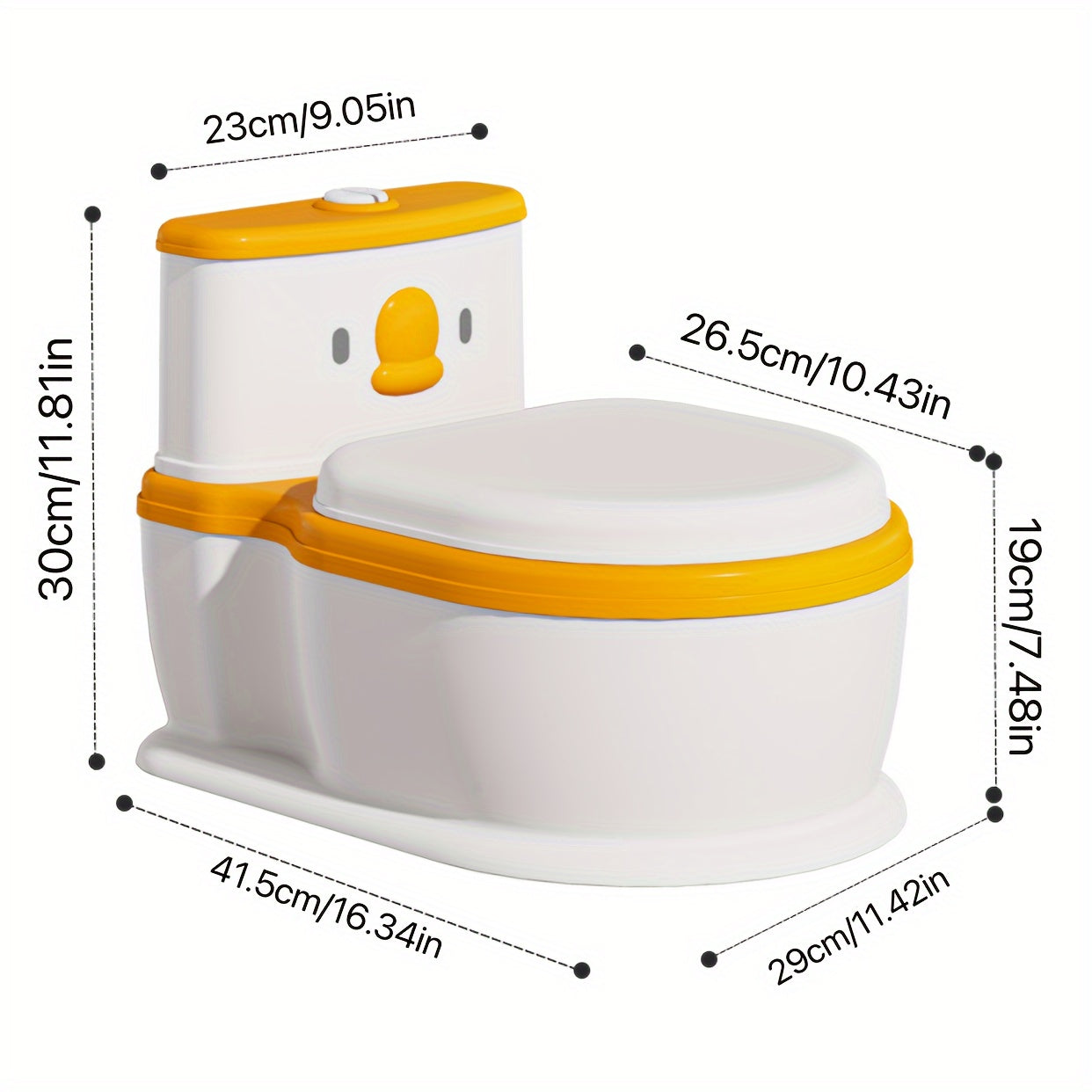 Kids Cartoon Design Portable Toilet Seat for Potty Training Duck Theme Durable Plastic