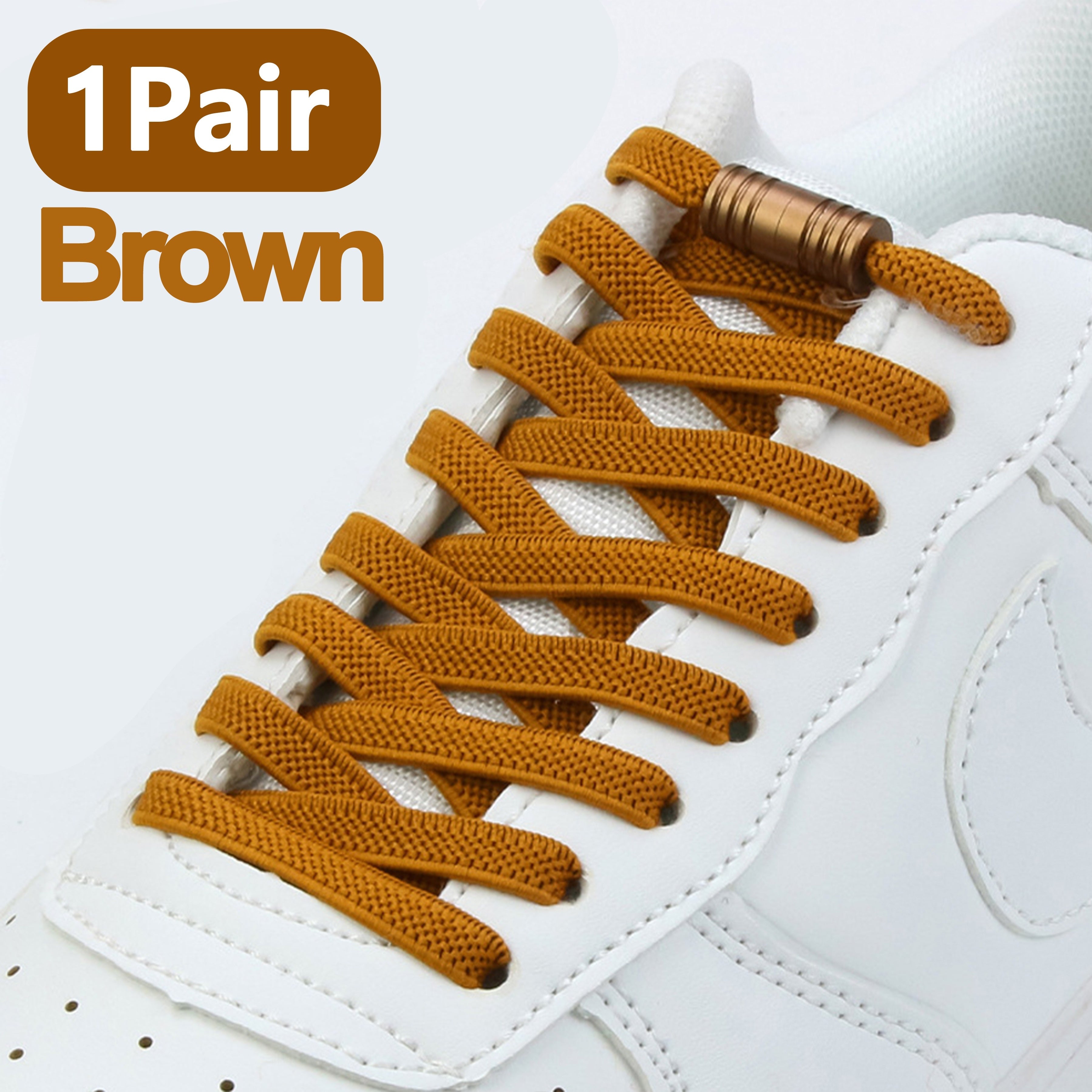 Unisex Elastic Shoelaces No-Tie Comfort Fit with Metal Buckles 109.98cm