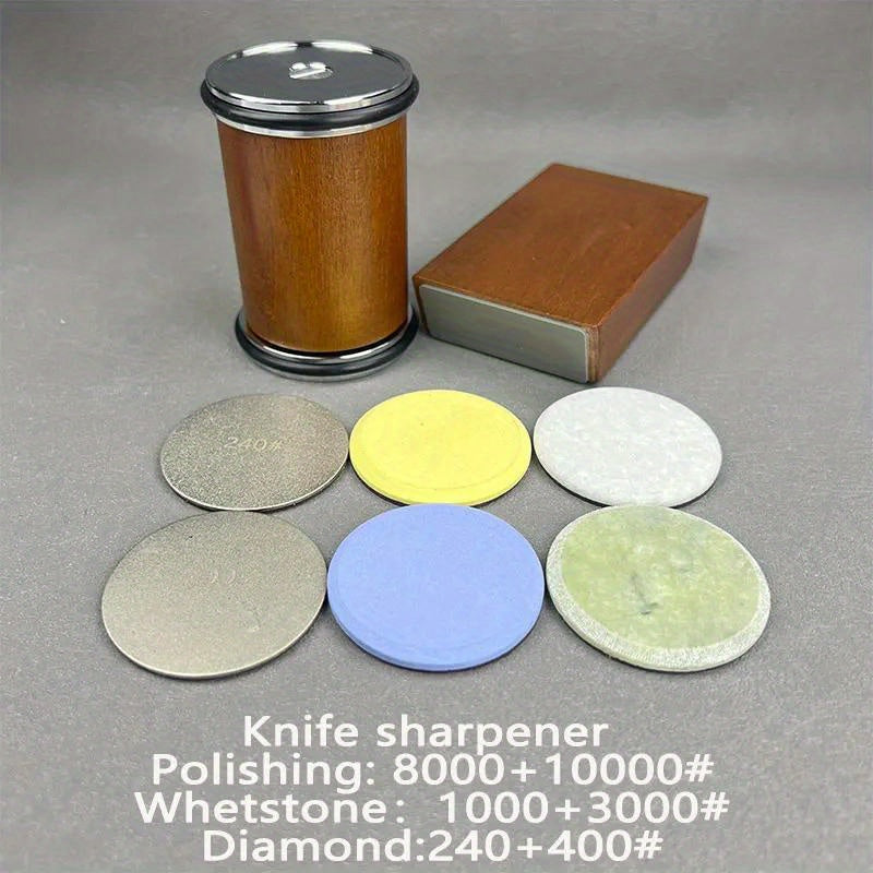 Набор для заточки ножей 15-20 градусов с магнитным держателем и алмазным камнем, кухонный аксессуар