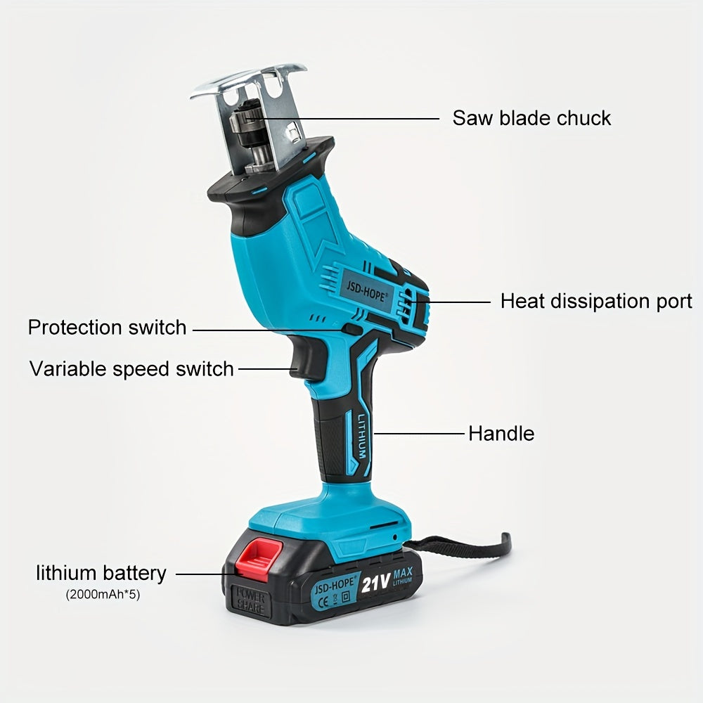 Rechargeable Electric Reciprocating Saw 220V European Plug Lithium Battery