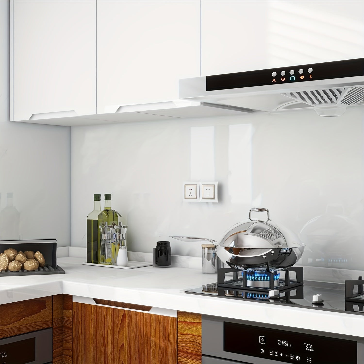 Self-Adhesive Waterproof Kitchen Wallpaper for Stove Tops and Furniture Renovation