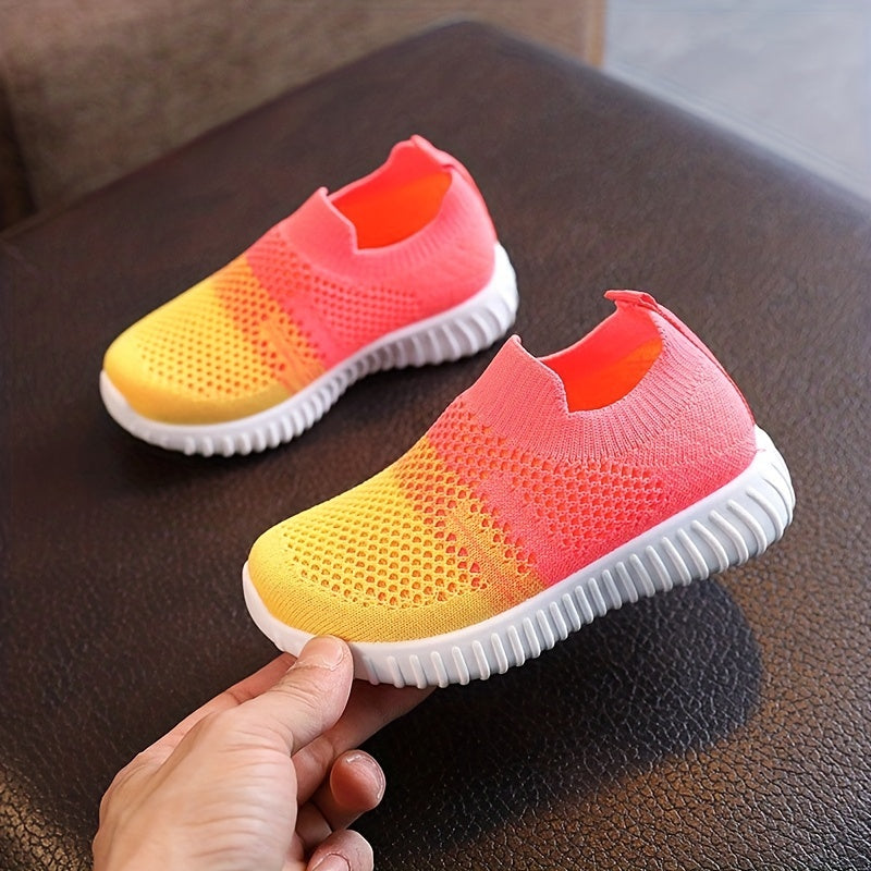 Breathable Mesh Toddler Sneakers for Boys and Girls All-Season Slip-On Low Top Shoes