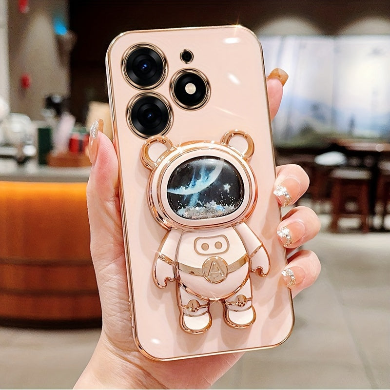 Shockproof TPU Phone Case with Anti-Drop Protection and Built-in Holder for Spark Series Models