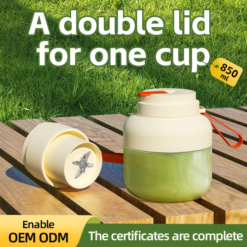 Portable Juice Blender with Large Capacity and One-Click Operation for Home and Outdoor Use