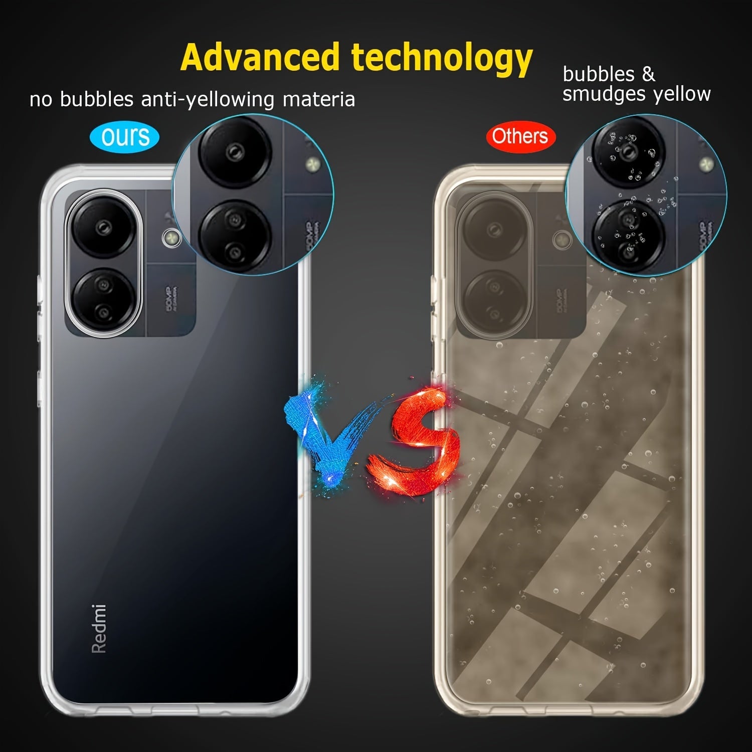 Полный ударопрочный чехол для телефона для моделей Xiaomi Redmi с прозрачной крышкой