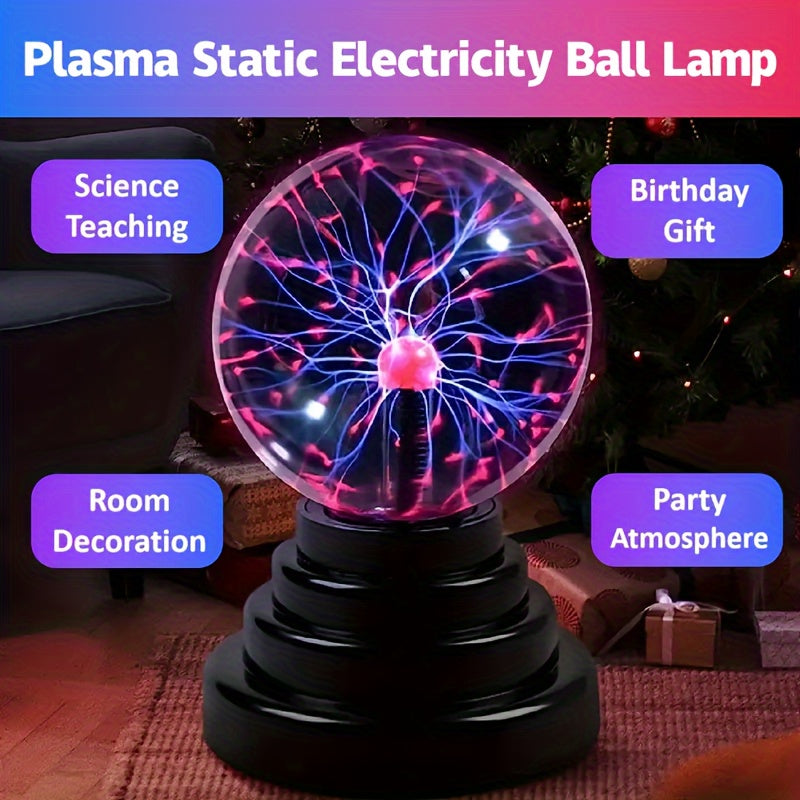 Interactive Plasma Light Bulb USB Powered Touch Sensitive Static Electricity Lamp for Parties and Home Decor