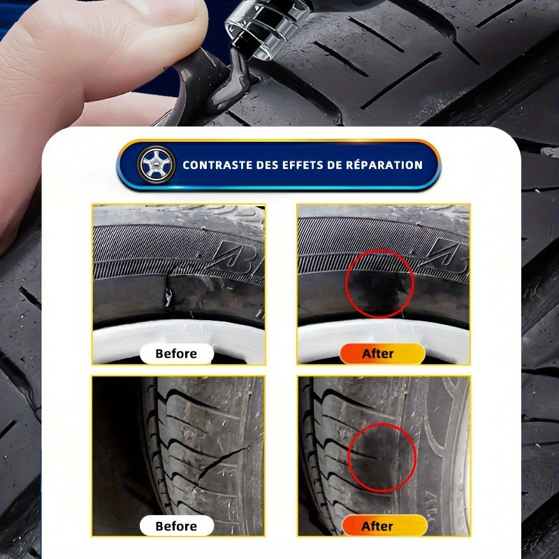 Клей для ремонта автомобильных шин, прочный резиновый наполнитель, герметик для трещин и царапин, 1 шт.
