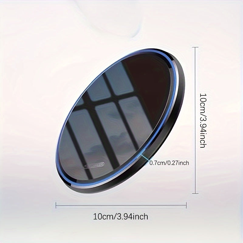 Cargador inalámbrico rápido de 15W con USB Tipo-C para iPhone y Samsung Galaxy con indicador de carga