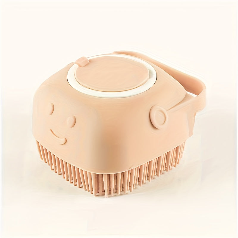 Silicone Pet Shampoo Brush with Storage for Dogs and Cats Grooming