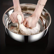 Gran cuenco de acero inoxidable para amasar, verduras, sopa, con gran capacidad