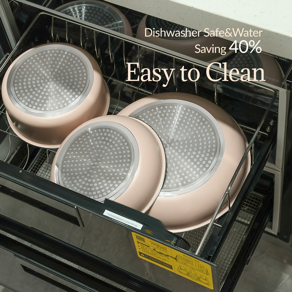 Yopishqoq emas pishirish to'plami - 5 dona, olib tashlanadigan tutqichlar bilan, pechda ishlatish uchun xavfsiz, qulay saqlash uchun yig'iladigan. Sayohat va uy oshxonalari uchun ideal.