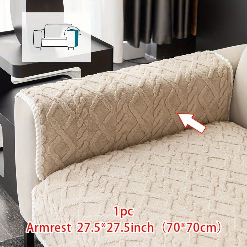 Нескользящая накидка на диван из велюра Shu, подходит для домашних животных, моется в машине, подходит для кресел и секционных диванов на 4 места