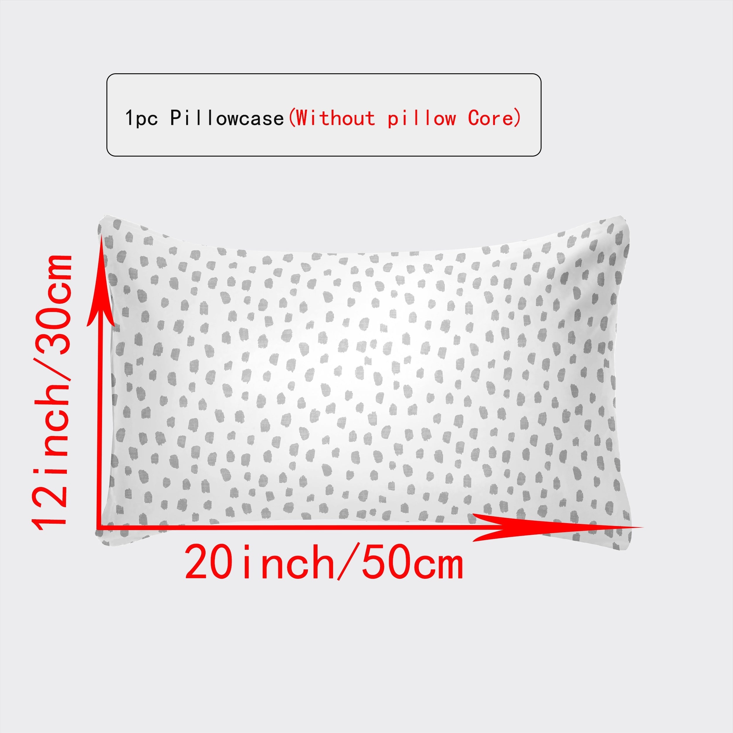 Breathable Pillowcase with Envelope Closure in Multiple Sizes and Floral Patterns