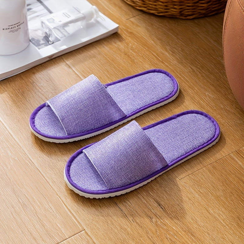 Unisex Disposable Travel Half Slippers 6 Pack Lightweight Open-Toe