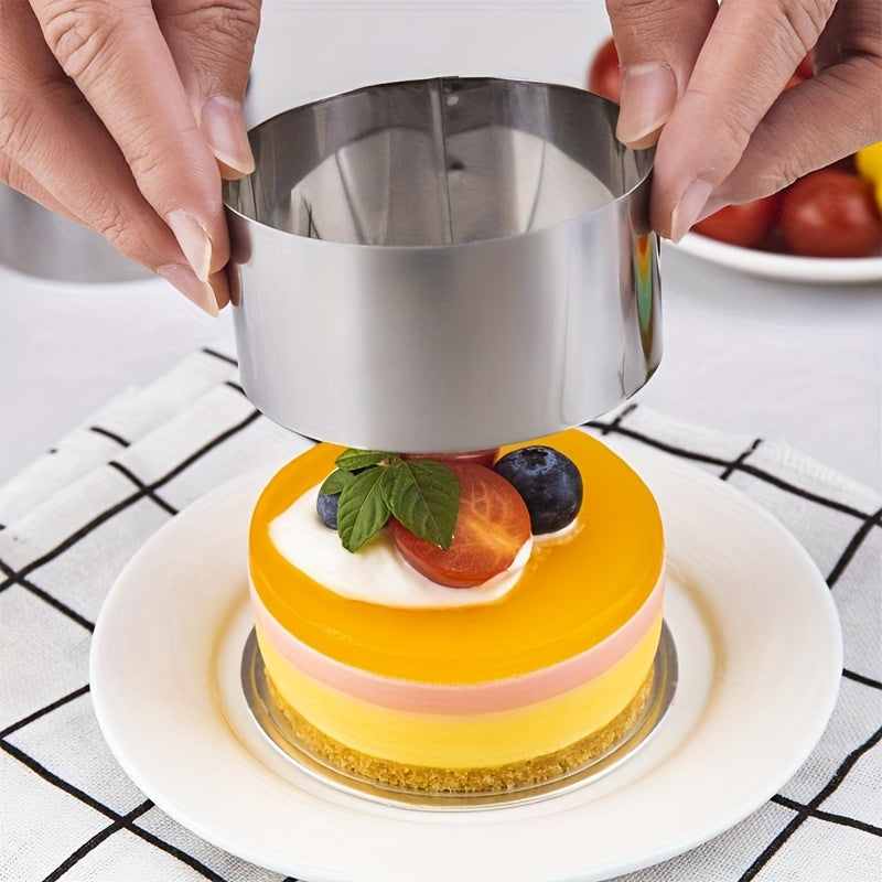 Set of 2 or 4 Stainless Steel Cake Mold Rings 7.01cm for Mousse Cakes Cookies Pancakes