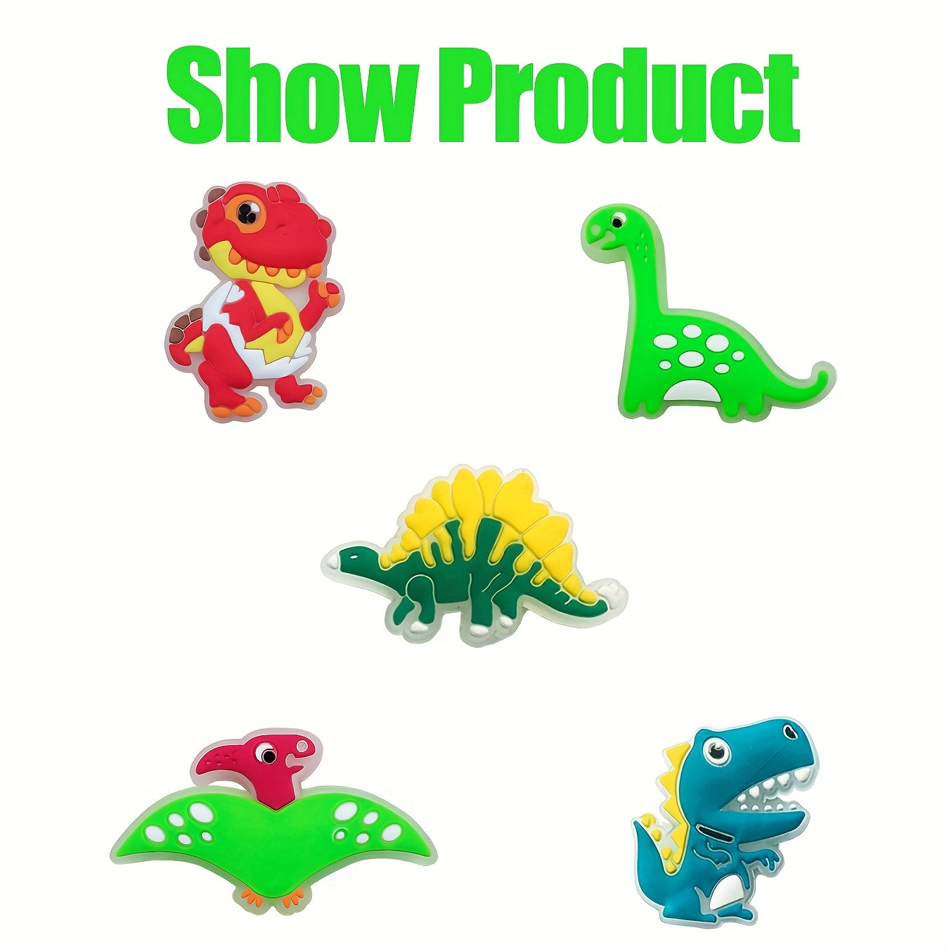 12Pc Glow-in-the-Dark Dinosaur Toys Sets for Kids, Durable Party Gift