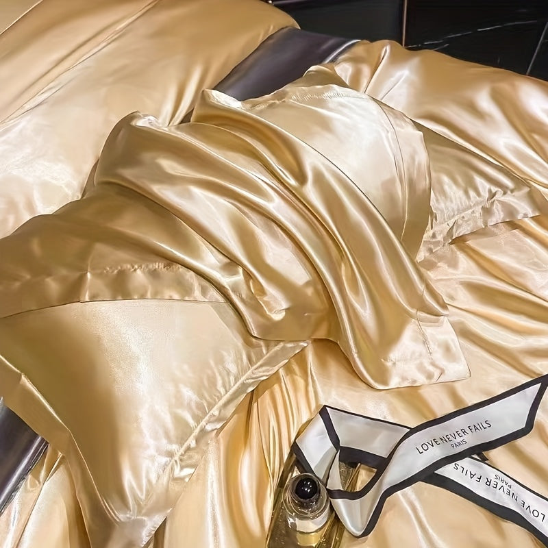 Set of 2 Mulberry Silk Pillowcases 25 Momme Satin Weave Hypoallergenic Solid Color