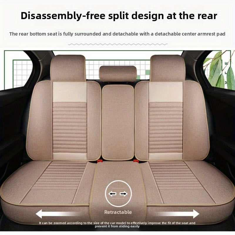 Universal Full Car Seat Covers for Five Seats Four-Season Premium Fabric