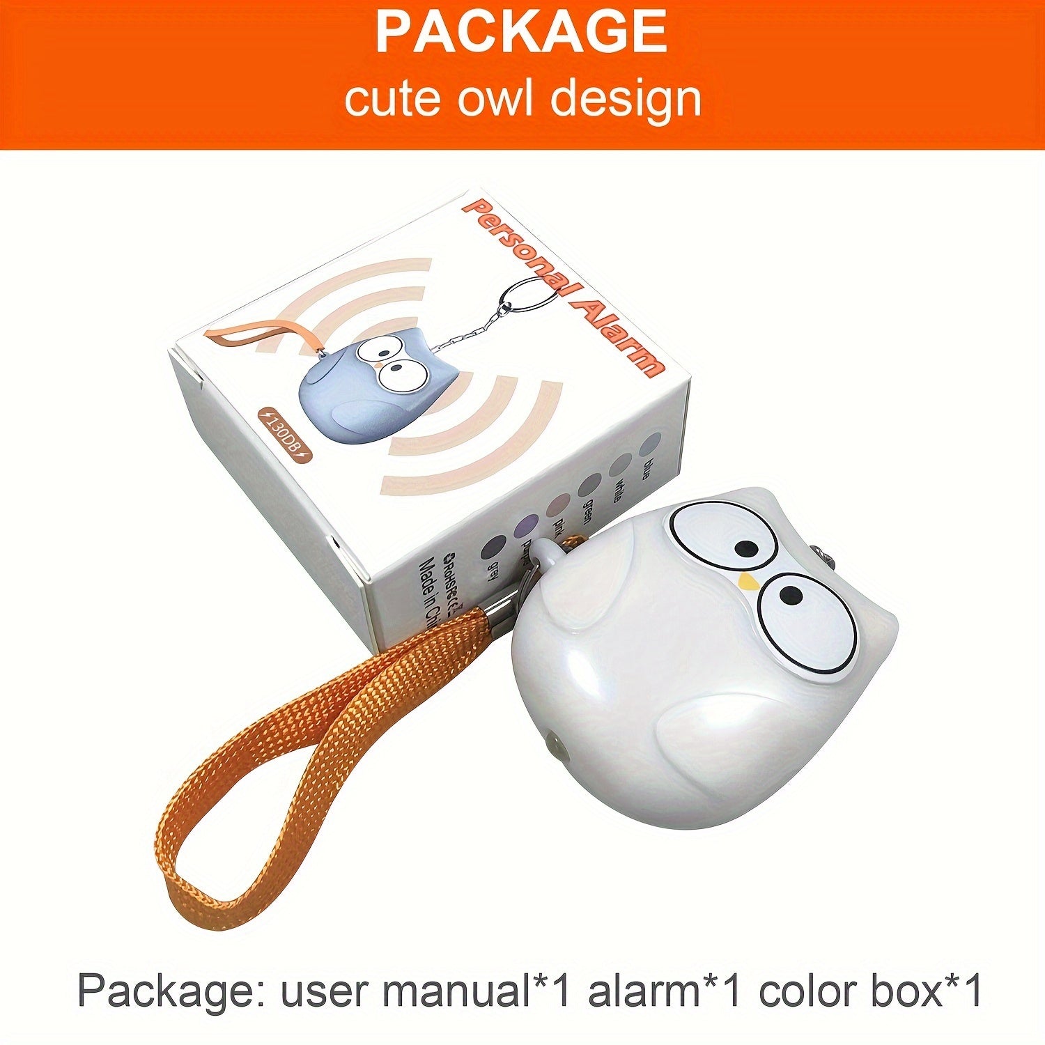 130dB Personal Safety Alarm for Women with LED Light Outdoor Self-Defense Security Siren