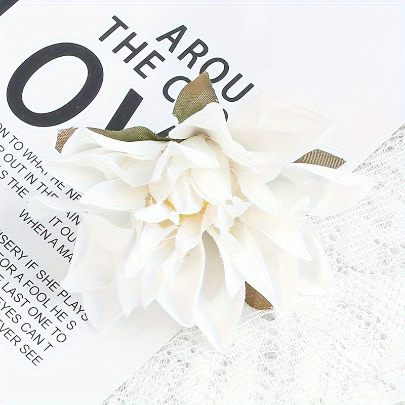 10 Handmade Chrysanthemum Silk Flower Heads for DIY Wedding Party Decor