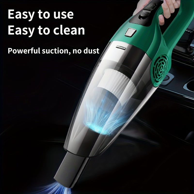 Kuchli qo'l vakuumli avtomobil, aksessuarlar bilan, kuchli so'rish, avtomobil uchun ulagich, uzun sim, past shovqin va transport vositalari ichki qismi uchun portativ dizayn.