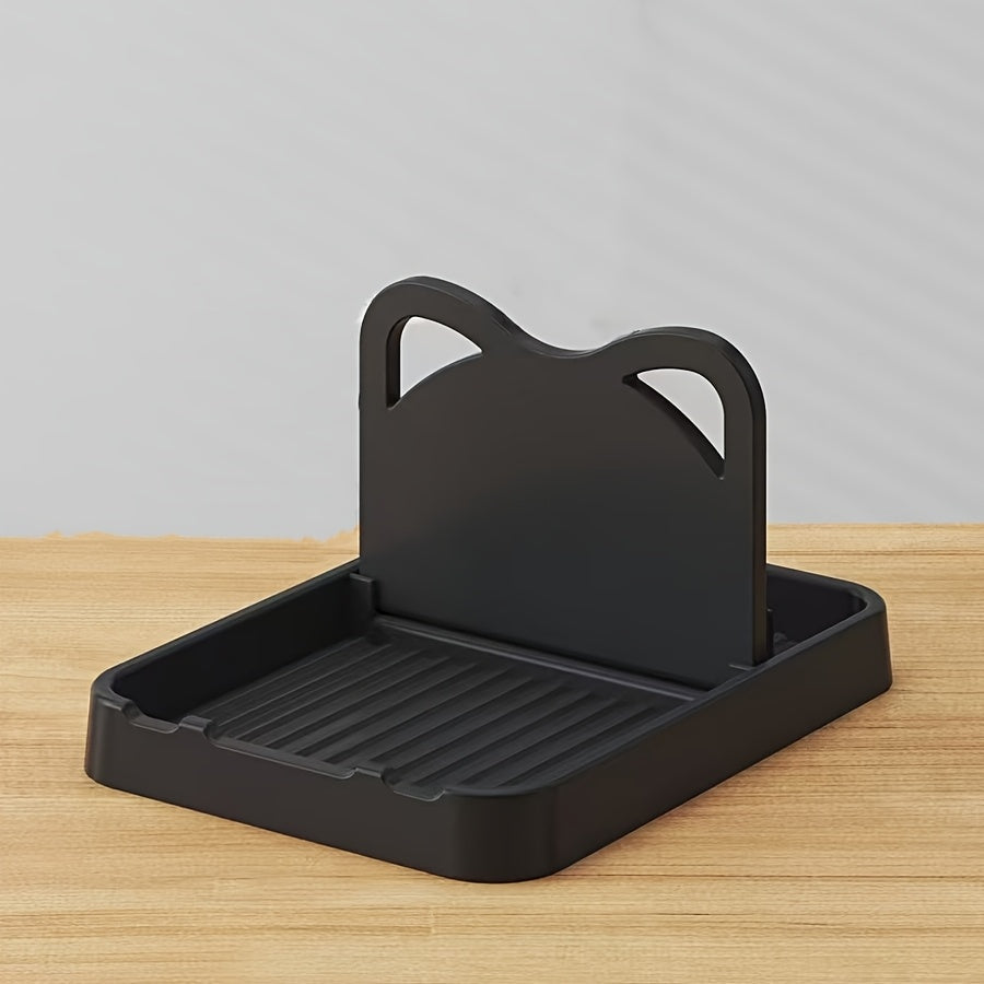 Estante de almacenamiento de plástico para cocina, de uso múltiple, para montar en la pared o en la encimera, soporte para cucharas y cucharones