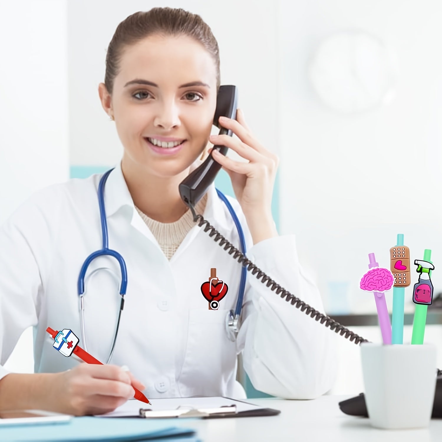 Cute Nurse Themed Pen Set for Nurses Medical Students Assistants Fine Plastic