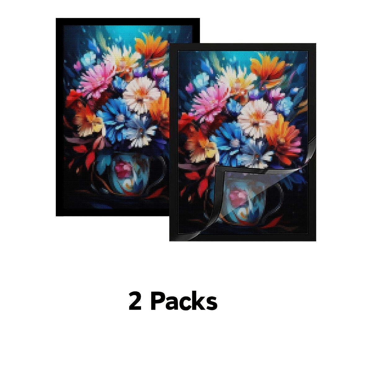 Diamond Painting Frames Set PVC Magnetic Self-Adhesive Wall Display for Diamond Art Photos Posters