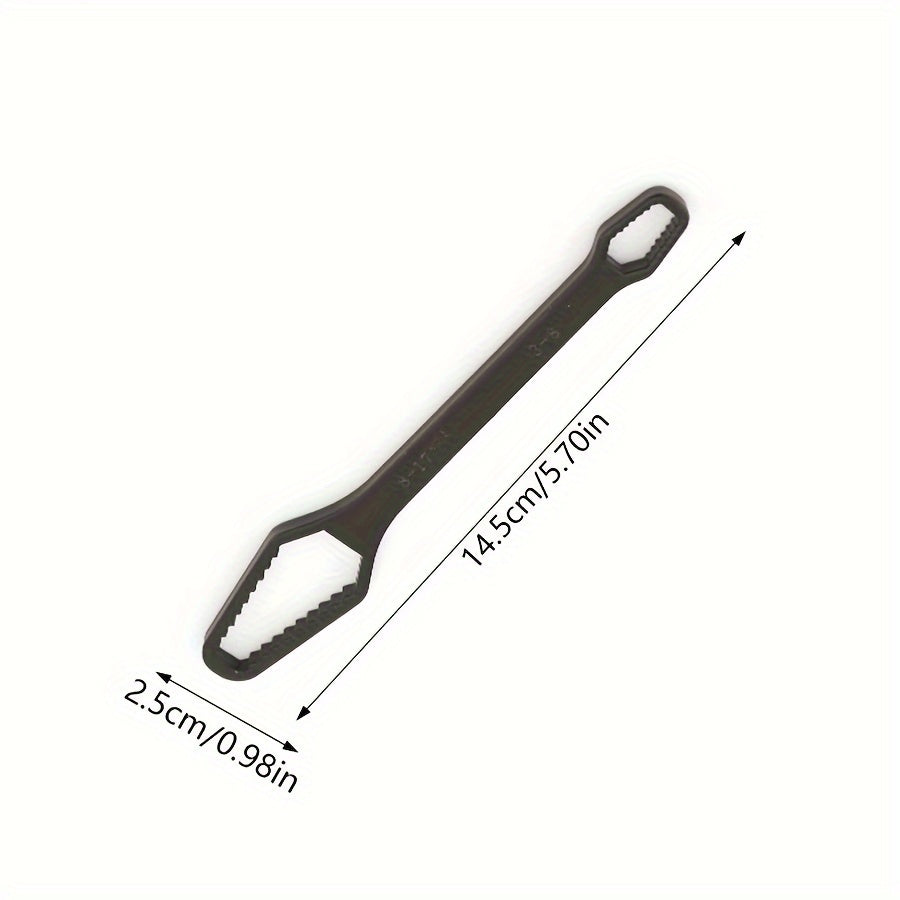 Multipurpose Black 5mm Thick Torx Wrench Adjustable Self-Tightening Dual-Head