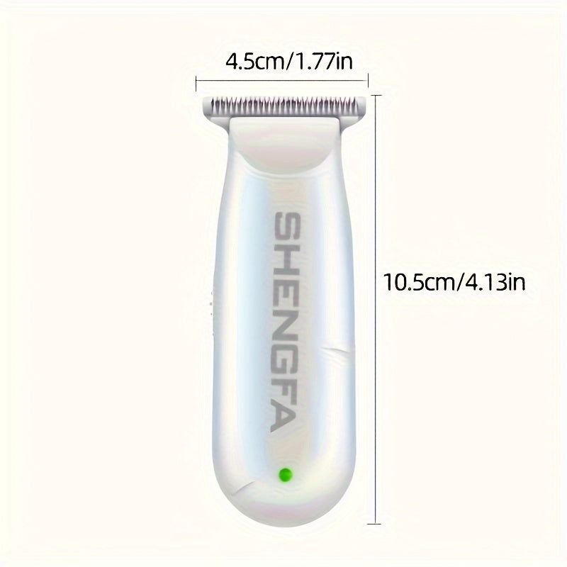Compact USB Mini Hair Beard Trimmer Set with Attachments for Precision Styling
