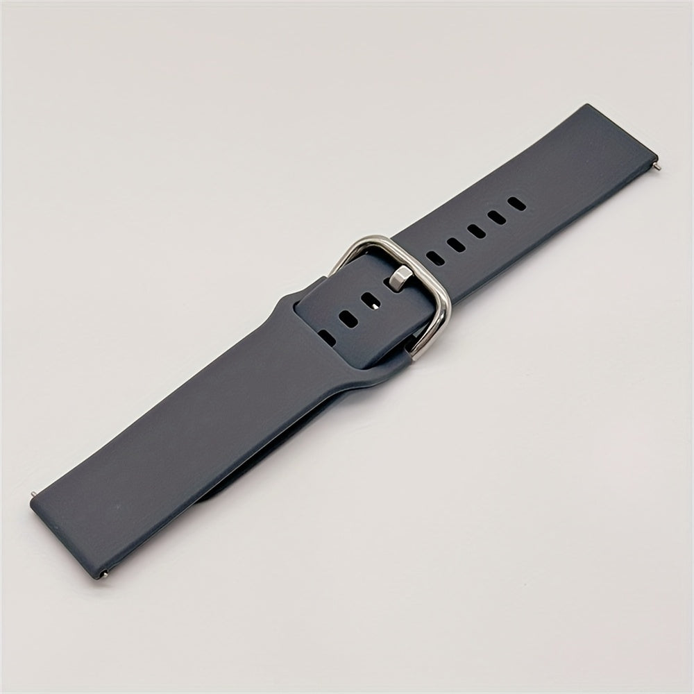 Unisex Silicone Watch Bands 20mm 22mm for Smartwatches with Tang Buckle or Loop Fastener