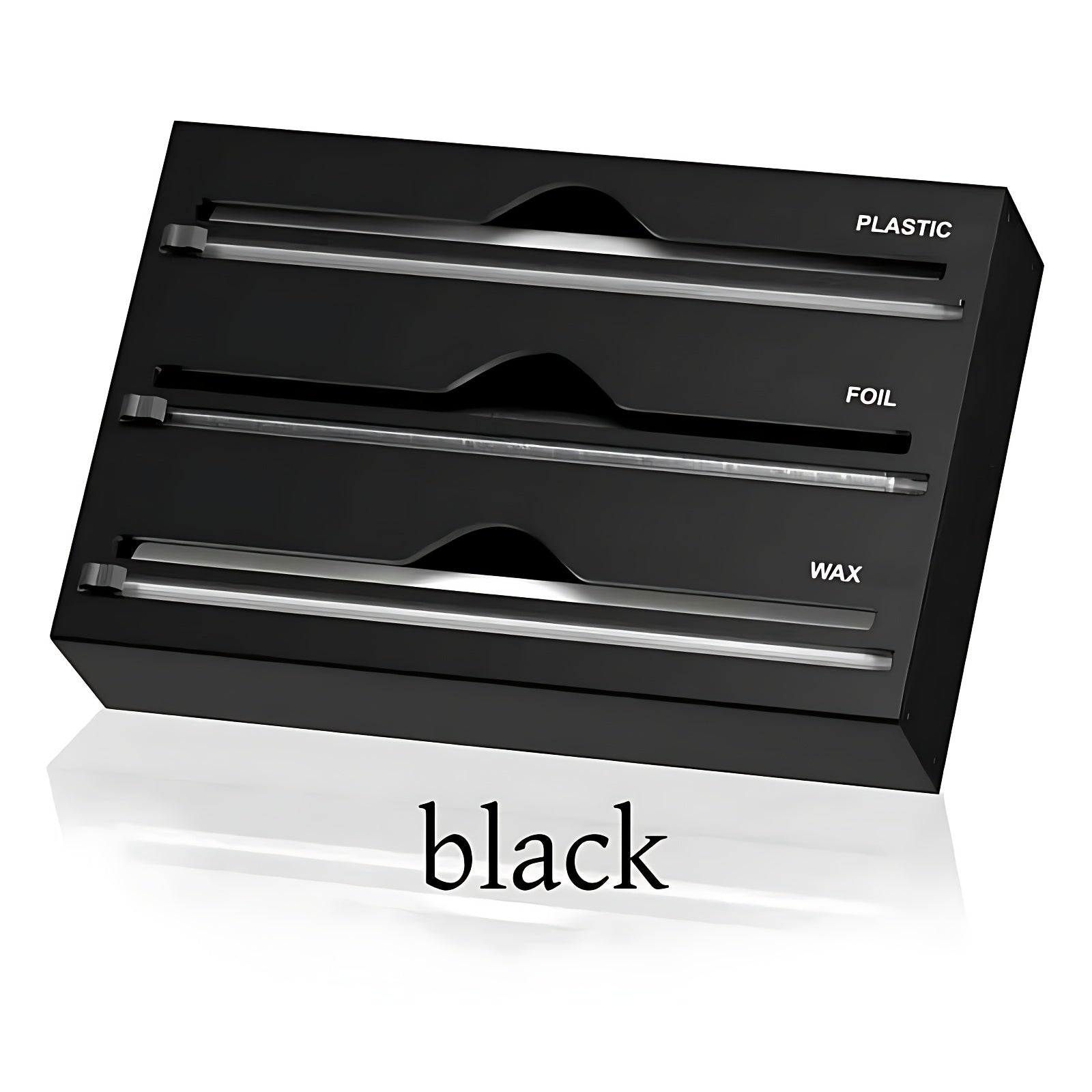 Bamboo Kitchen Organizer for Plastic Wrap Foil and Wax Paper Dispenser