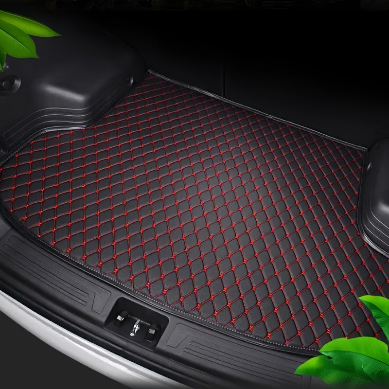 Luxury Faux Leather Trunk Mat for SUV All-Weather Durable Easy to Clean