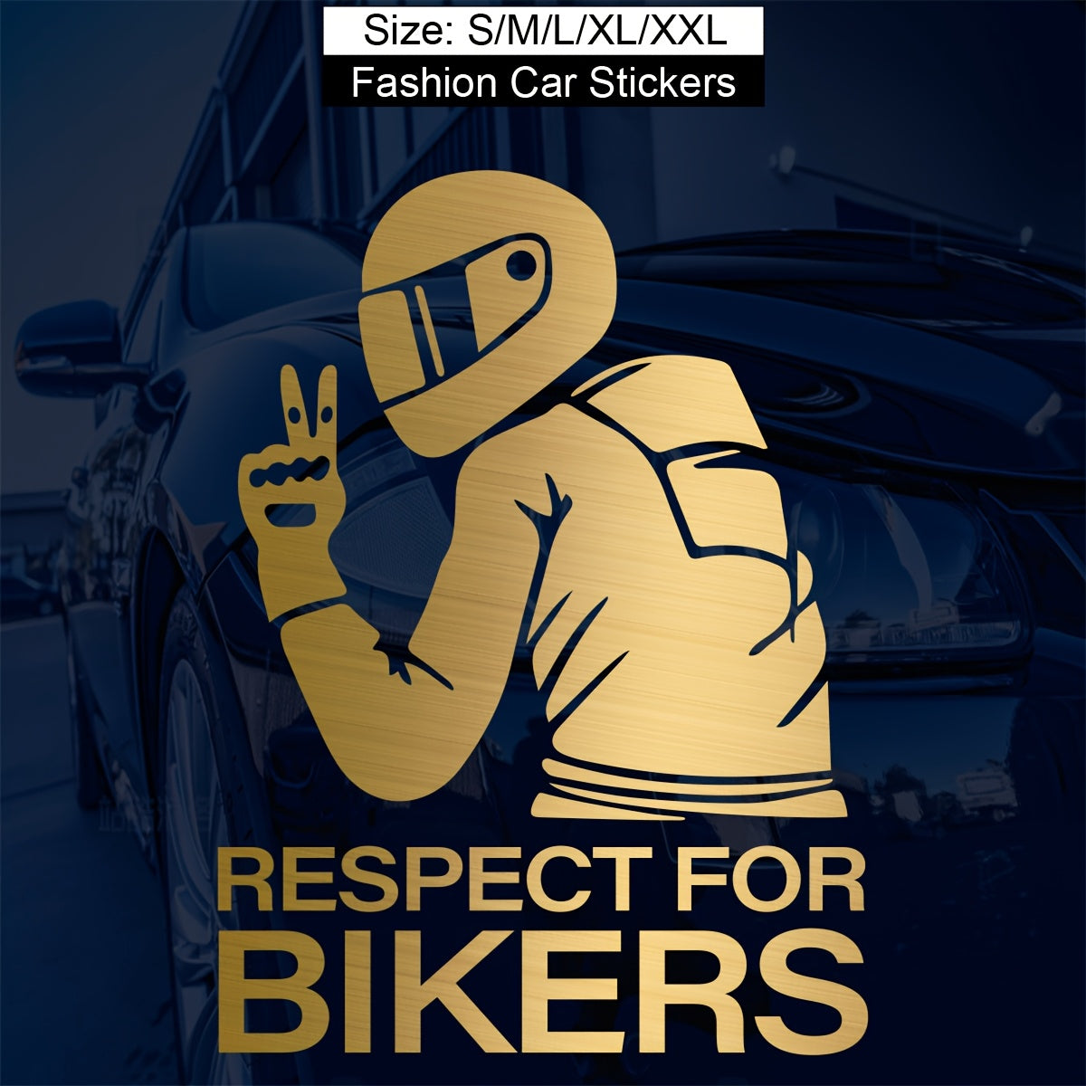 Mototsikl haydovchisi uchun reflektiv vinil yozuvlar, oynalar, bumpers va motorlar uchun