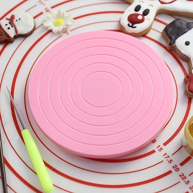 Mini Plastic Cake Turntable 13.97cm Rotating Decorating Platform