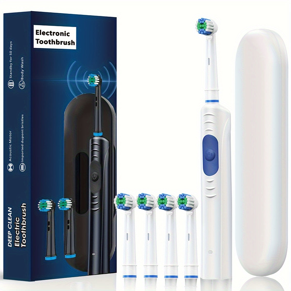 Rechargeable Electric Toothbrush for Adults and Couples Deep Cleaning Lithium Battery