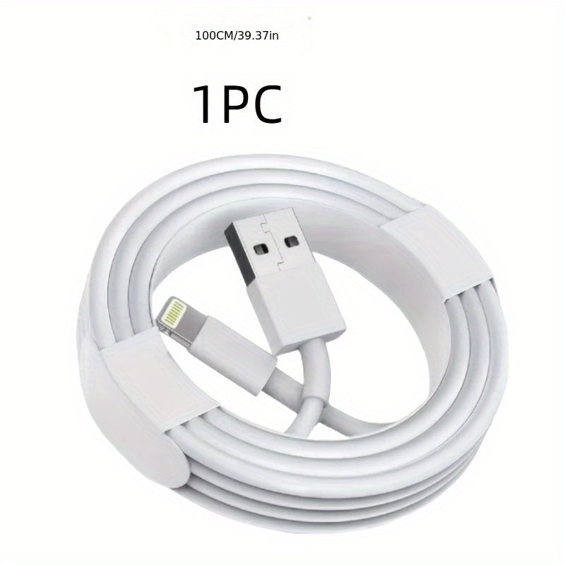 USB A to Lightning Data Cable 100.58cm White Fast Charging for iPhone iPad
