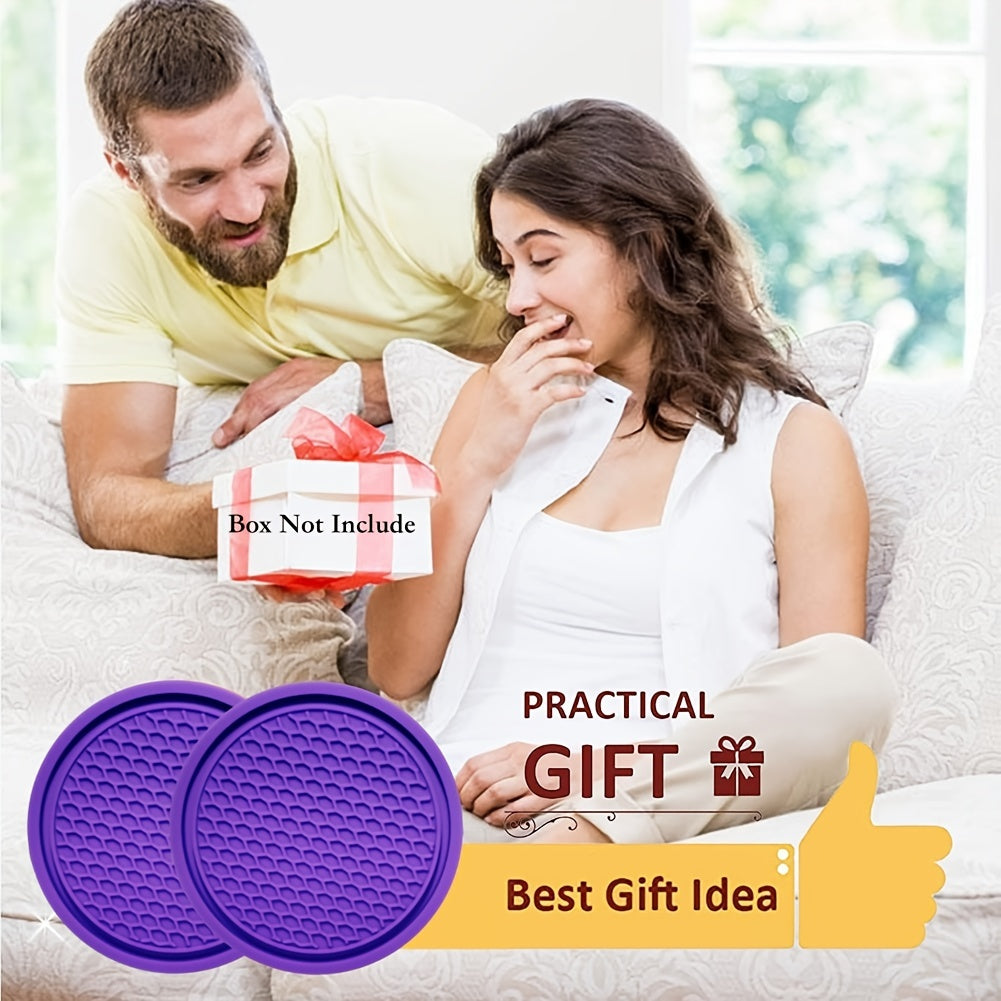 Коврики для автомобильных стаканов из силикона, противоскользящие, вставки для держателей напитков, 4 шт.