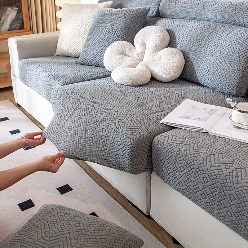 Boho Elastic Sofa Cover Pet-Friendly Machine Washable Fits Various Sizes