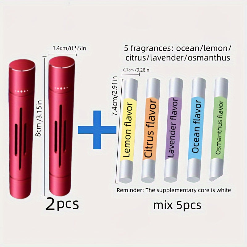 7 шт. освежитель воздуха для автомобиля, клипсы на вентиляцию, твердая палочка, благовония, аромат