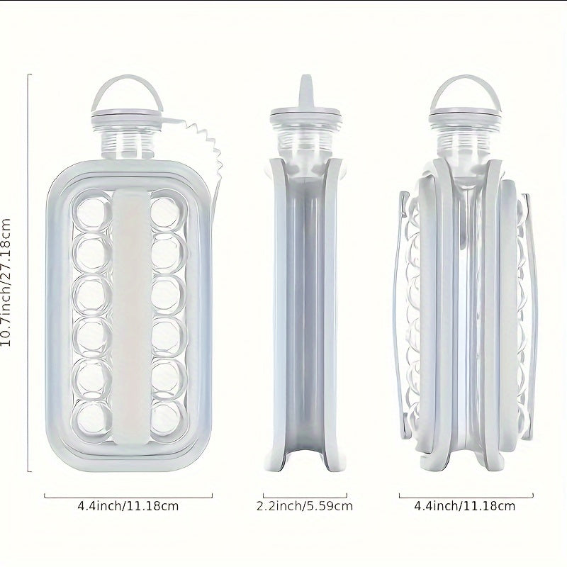 Foldable Ice Water Bottle Ice Mug, Large Capacity, Suitable for Outdoor and Home Use
