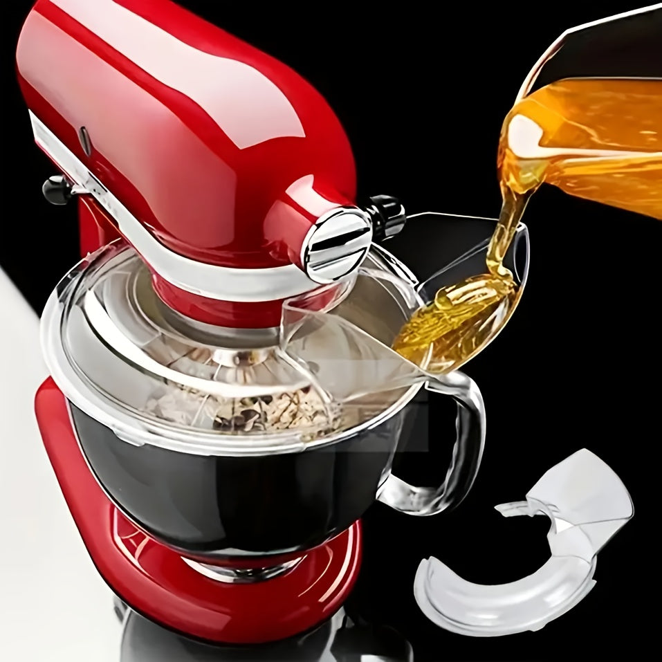 Set of 2 Plastic Pouring Shields for Stand Mixer 4.5-5QT Splash Guards Adjustable Food-Grade Chute