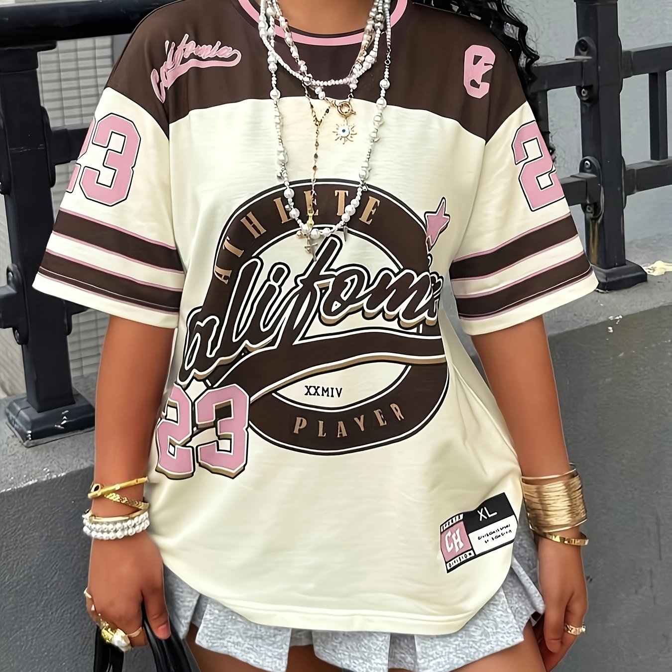 Plus Size Men's T-Shirt White Blue Casual Streetwear Slogan Numbers