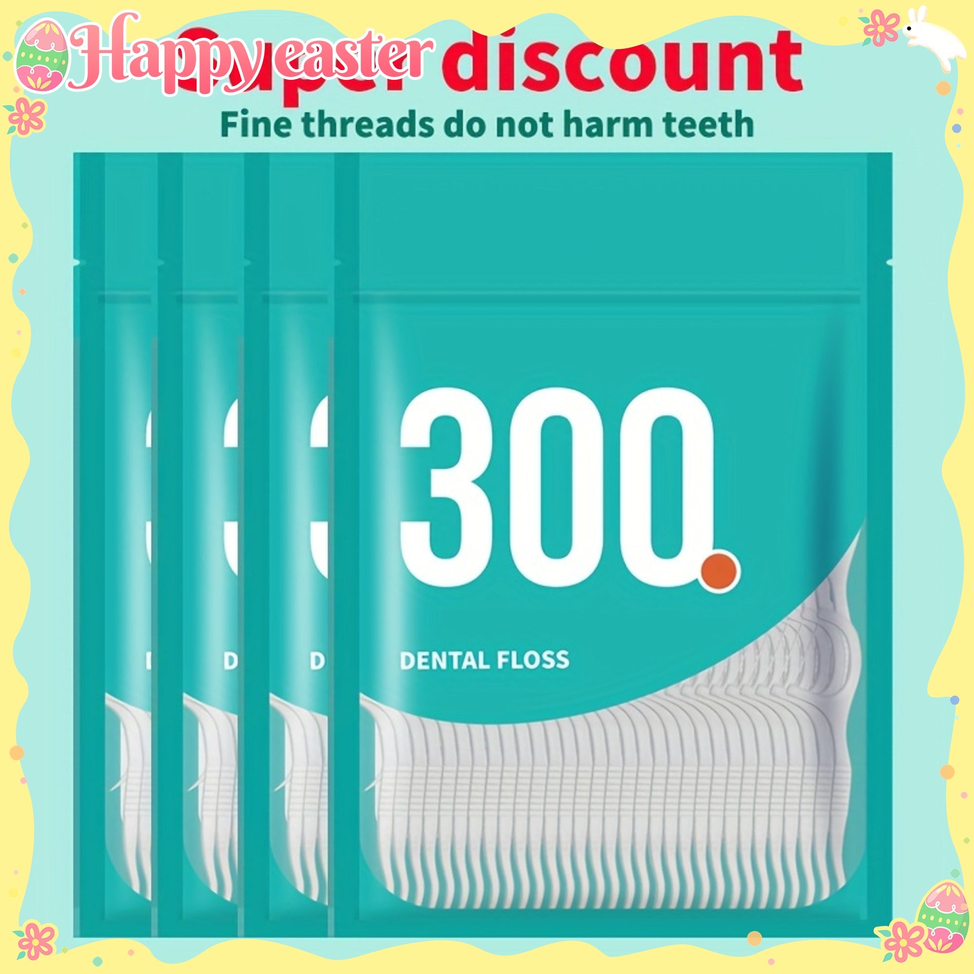 300 Pcs Dental Floss Picks Oral Dental Hygiene Tooth Cleaner Travel Tool