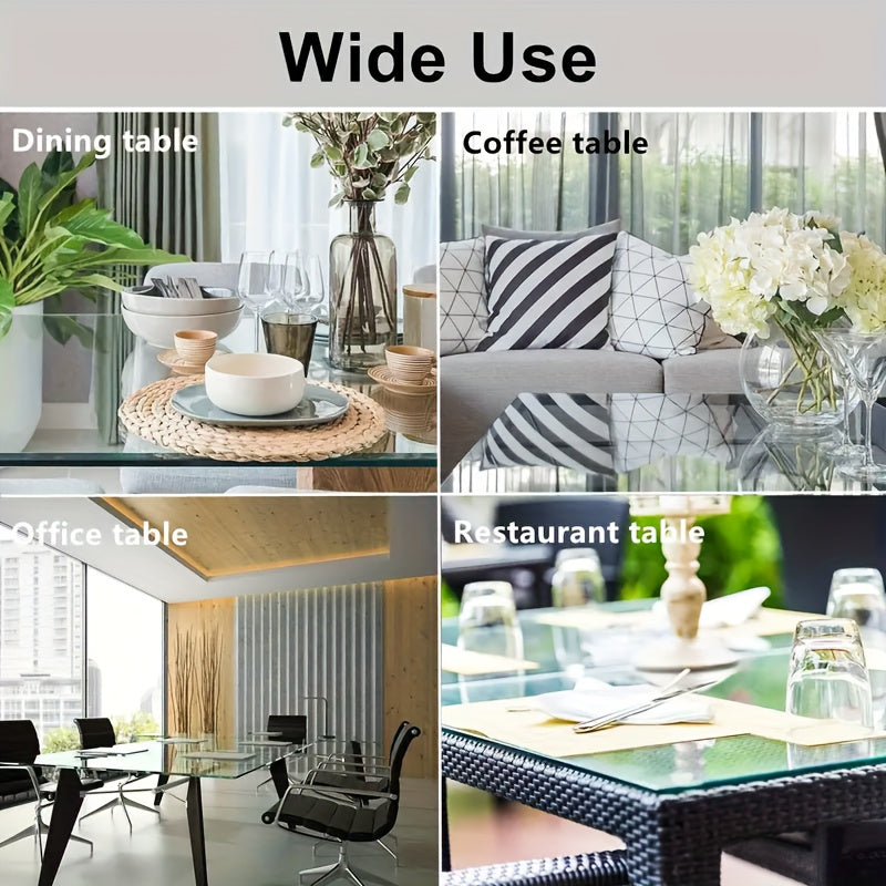 Non-Slip Glass Table Mats Set of 12 Transparent PVC Rubber Silicone Grips