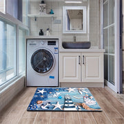 Soft Flannel Floor Mat for Bathroom and Living Room Absorbent Edge Foot Mat